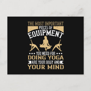 Cartão Postal Corpo e Mente de Yoga São as Peças Mais Importante