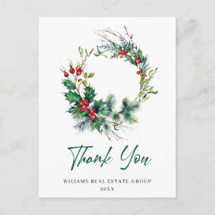 Cartão Postal Corporação Russo de Natal Obrigado