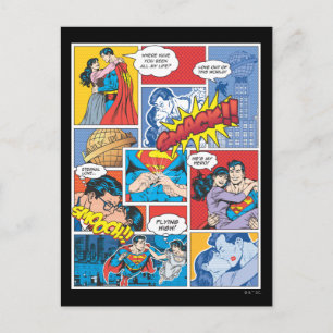 Cartão Postal Corrediças cómicas do amor - cor