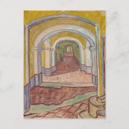 Cartão Postal Corredor no Asilo por Vincent Van Gogh