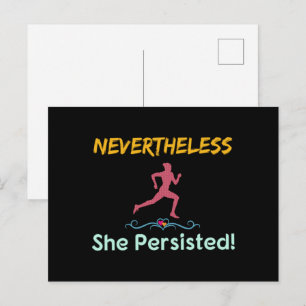 Cartão Postal Corredora Feminista Apesar de Tudo Perseverou