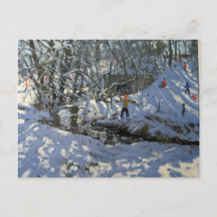 Cartão Postal Córrego de Inverno Derbyshire