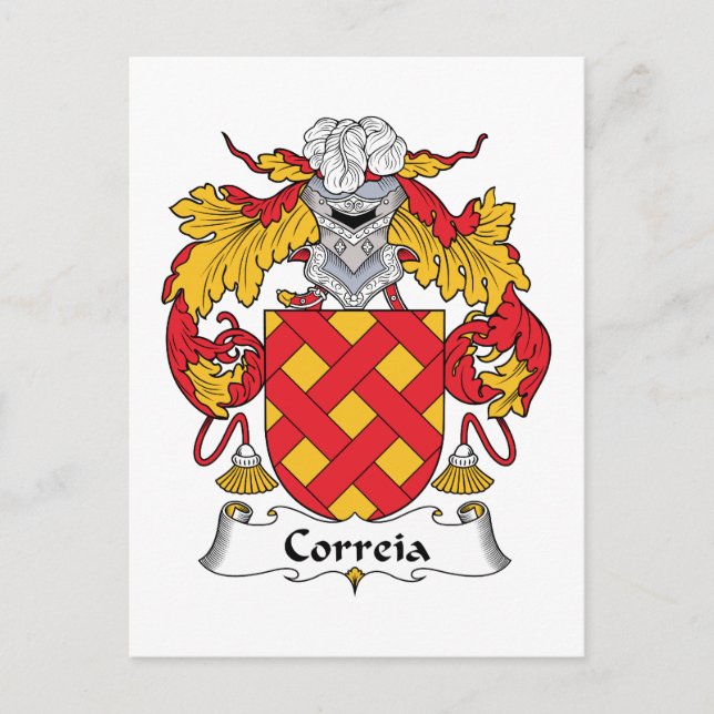 Cartão Postal Correia Family Crest (Frente)