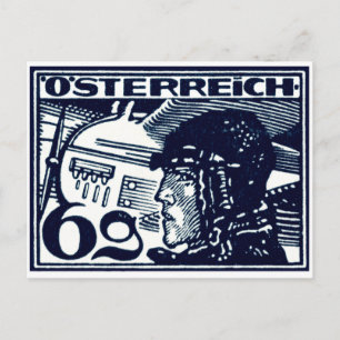 Cartão Postal Correio Aéreo Austríaco de 1925