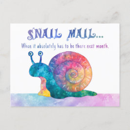 Cartão Postal Correio do Snail - Cartão-postal