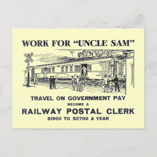 Cartão Postal Correio Ferroviário 1926