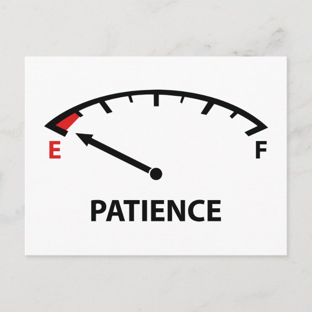 Cartão Postal Correndo Vazio : Paciência (Frente)