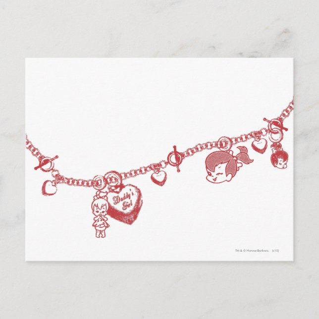 Cartão Postal Corrente da amizade de PEBBLES™ (Frente)