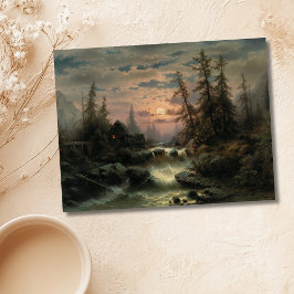 Cartão Postal Corrente das Montanhas em Lua - Albert Rieger