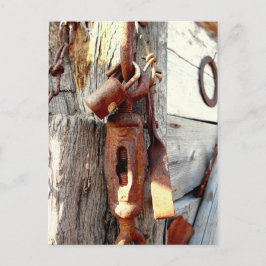Cartão Postal Corrente Velha E Ferramentas Rusty