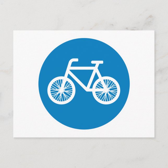 Cartão Postal Correr uma bicicleta (Frente)