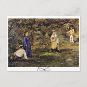 Cartão Postal Correspondência Croquet Por Manet Edouard