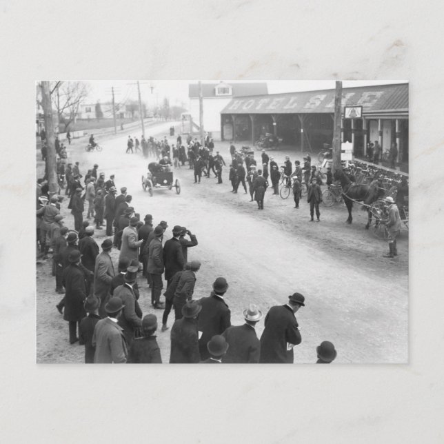 Cartão Postal Corrida Automática de Springfield: 1900 (Frente)