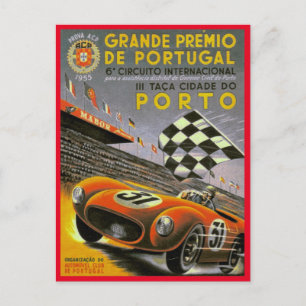 CARTÃO POSTAL CORRIDA CLÁSSICA - GRANDE PRÉMIO DE PORTUGAL 1955 