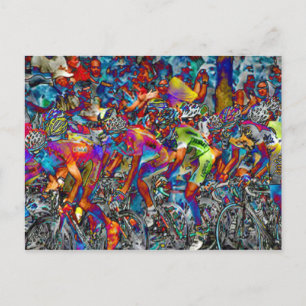 Cartão Postal Corrida de Bicicleta