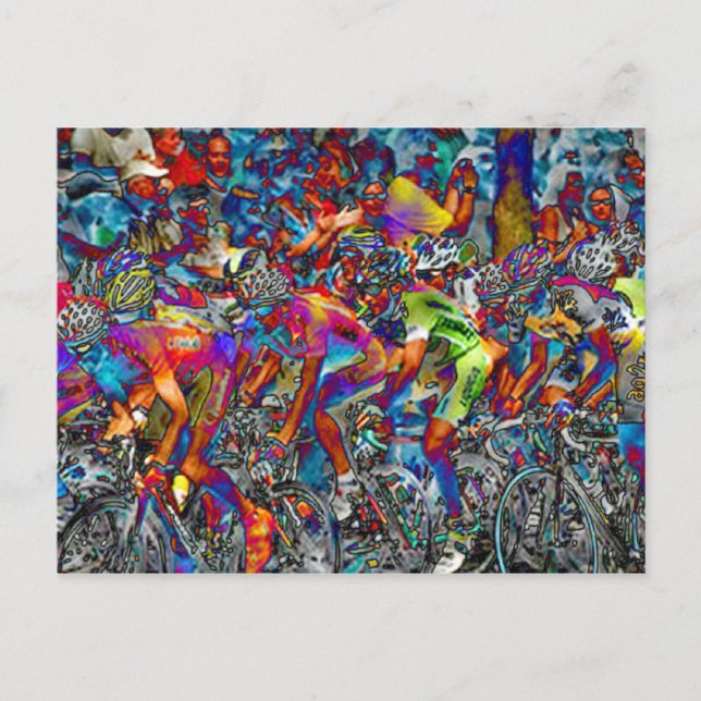Cartão Postal Corrida de Bicicleta (Frente)