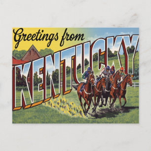 Cartão Postal Corrida de Cavalos do Kentucky Derby