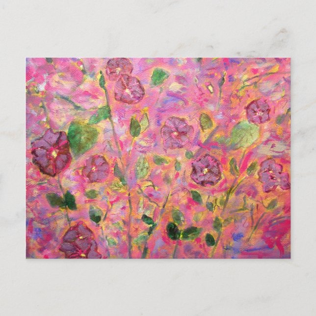 Cartão Postal corriolas roxas e azuis (Frente)