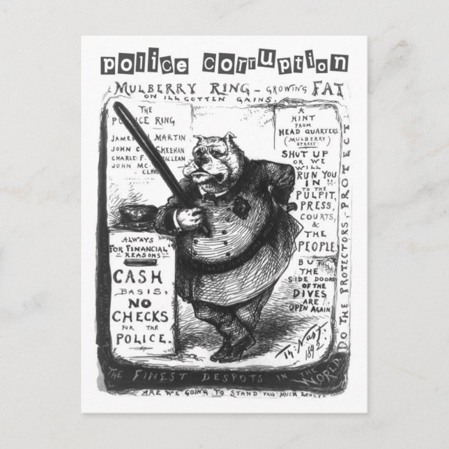 Cartão Postal Corrupção policial - Os protetores protegem? (Frente)