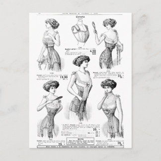 Cartão Postal Corset Ad Paris Winter 1909-1910