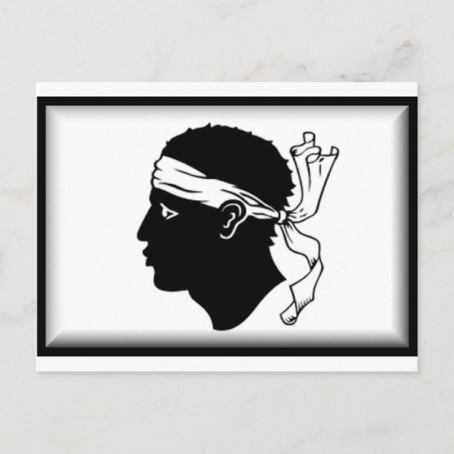 Cartão Postal Corsica France Flag (Frente)