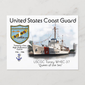 Cartão Postal Cortador de Alta Resistência USCGC Taney WHEC-37