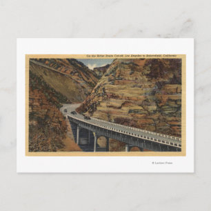 Cartão Postal Corte de Ridge Route, indo para Bakersfield