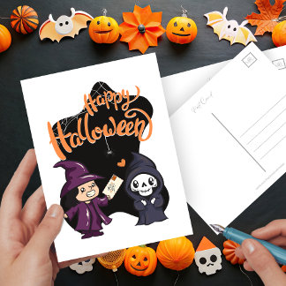 Cartão Postal Cortesia e-mail de Halloween Feliz