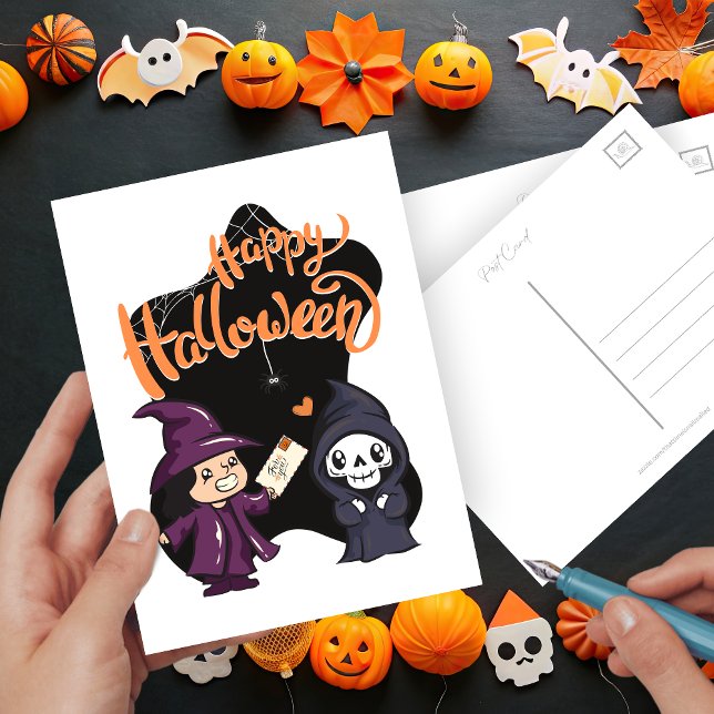 Cartão Postal Cortesia e-mail de Halloween Feliz (Criador carregado)