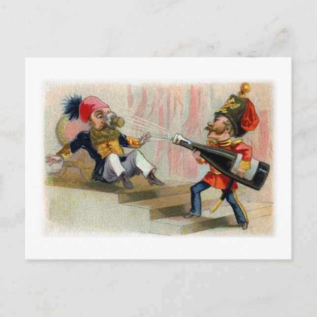 Cartão Postal Cortiça De Garrafa De Champanhe Fica Astray (Frente)