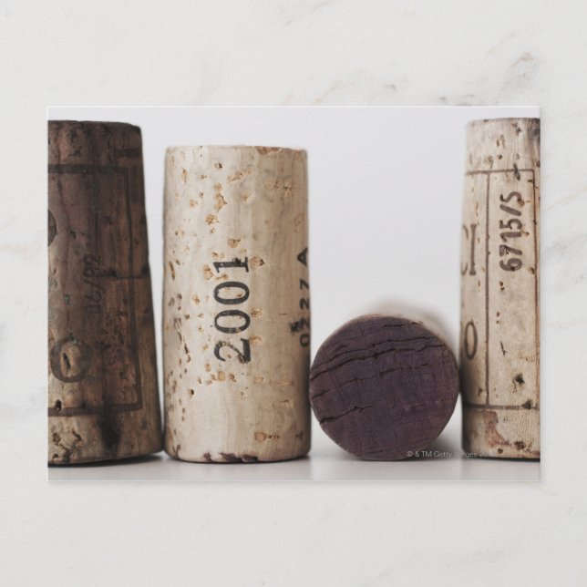Cartão Postal Cortiça de vinho com datas (Frente)