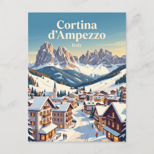 Cartão Postal Cortina d'Ampezzo, Itália