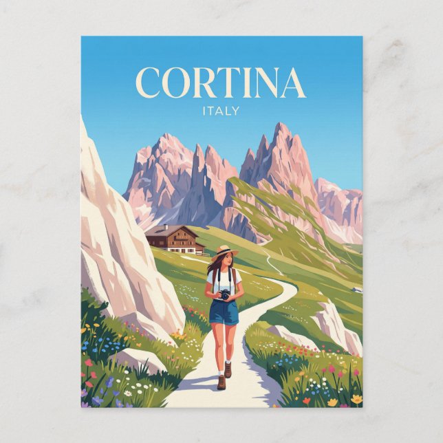 CARTÃO POSTAL CORTINA ITÁLIA (Frente)