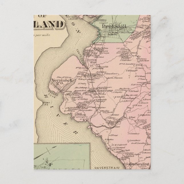 Cartão Postal Cortland, Croton Landing, Nova Iorque (Frente)