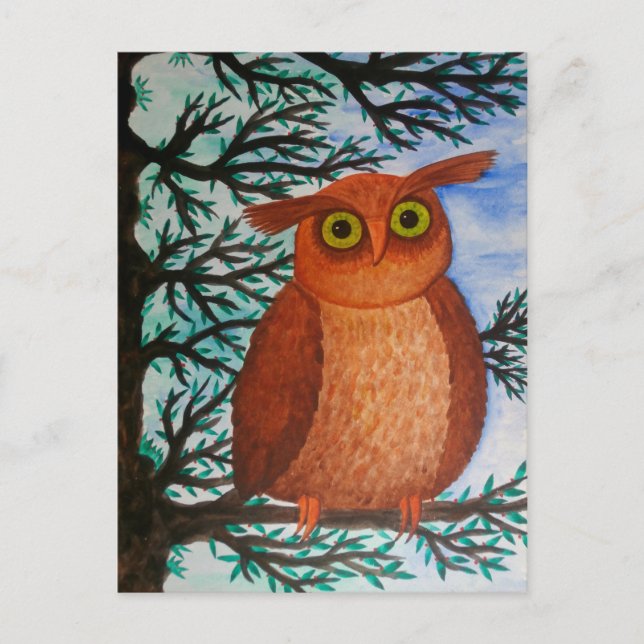 Cartão postal coruja (Frente)