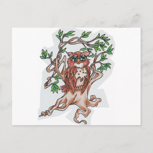Cartão Postal Coruja (Frente)