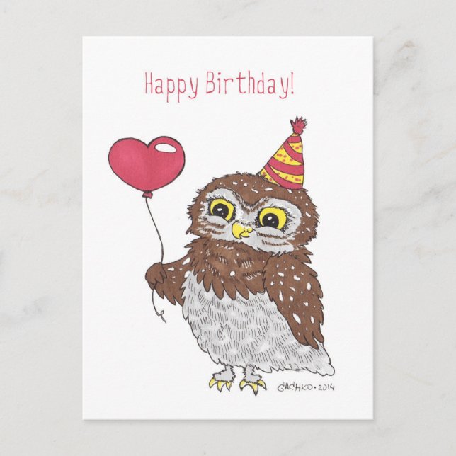 Cartão Postal Coruja (Frente)
