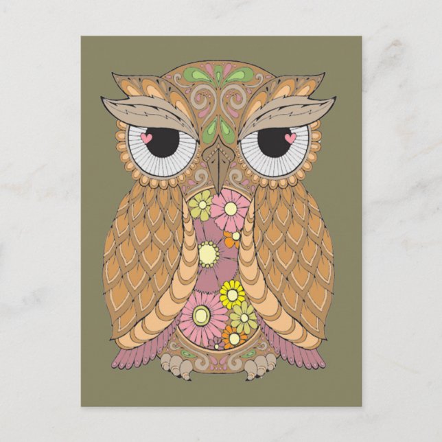 Cartão Postal Coruja 1 (Frente)