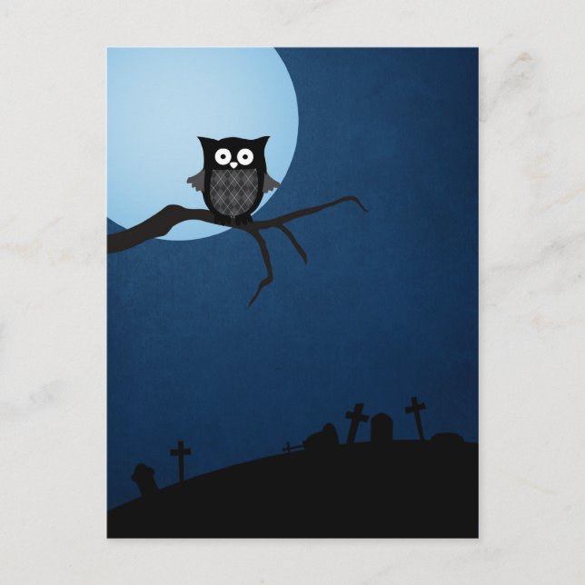 Cartão Postal Coruja de sanduíche Spooky (Frente)