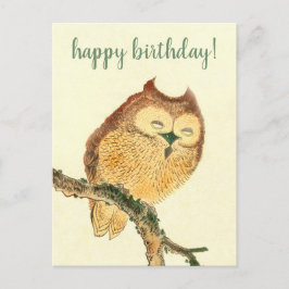 Cartão Postal Coruja Fora - Cartão-postal de Bela Arte Japonês