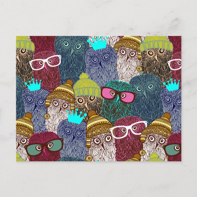 Cartão Postal Coruja na coroa (Frente)