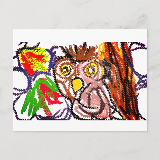 Cartão Postal Coruja no outono (Frente)