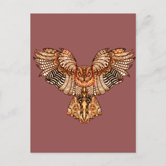 Cartão Postal Coruja no voo 2