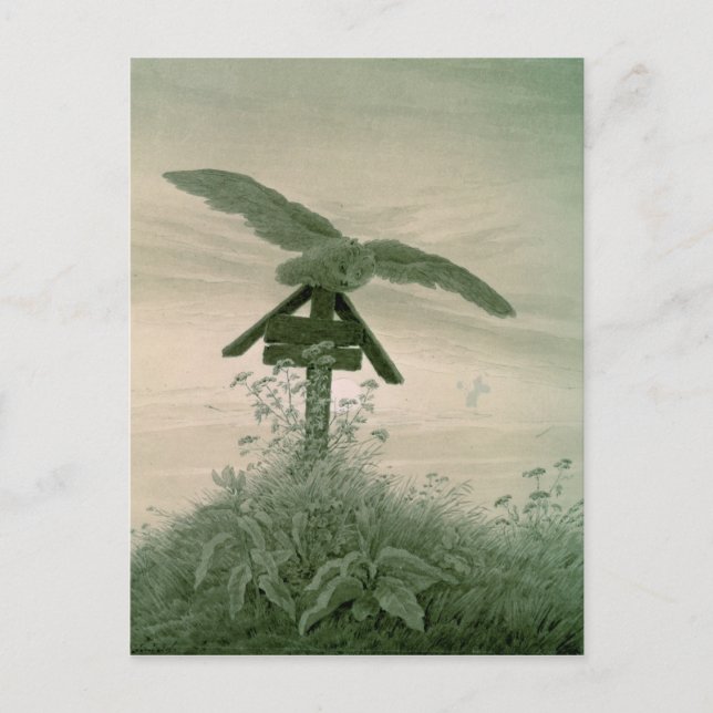 Cartão Postal Coruja num Túmulo, 1836-7 (Frente)