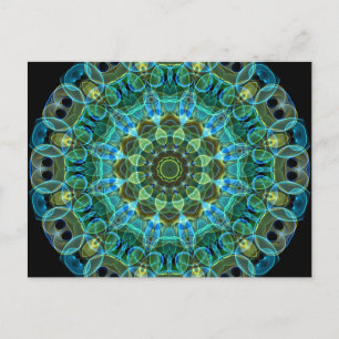 Cartão Postal Coruja Olhos Caleidoscópio