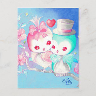 Cartão Postal Corujas de Amor