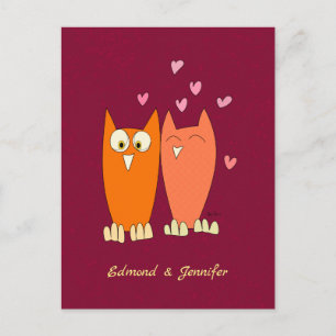 Cartão Postal Corujas românticas: fazer amor