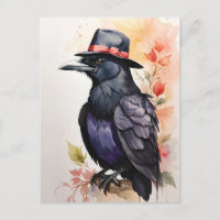 Corvo com Chapéu Fedora