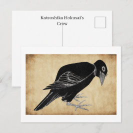 Cartão Postal Corvo de Katsushika Hokusai 1814
