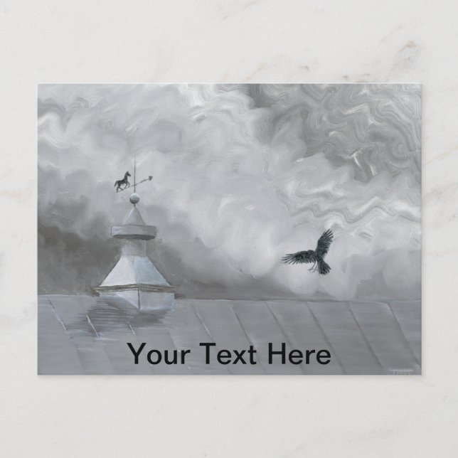 Cartão Postal Corvo e Cata-Vento (Frente)